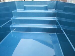 Perfectly smooth surface of the high quality fiberglass pool