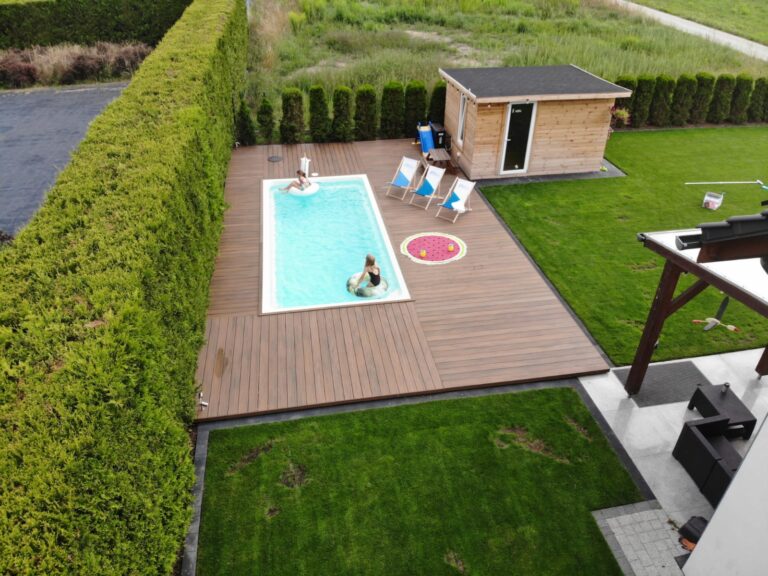 En polyesterpool i trädgården förändrar hela familjens levnadssätt