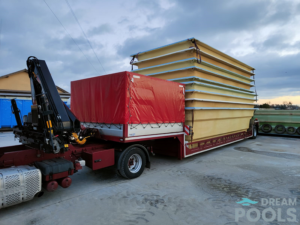 Our loading capacity for polyester pools is really impressive