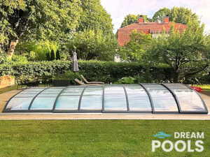pool enclosure elegance+ L 8,68 x 4,78 x 0,90m +3m of additional rails