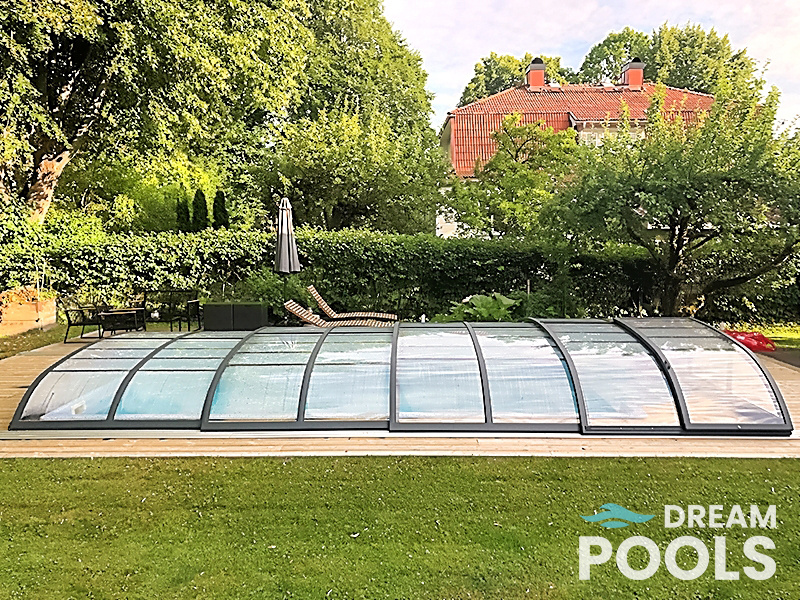 pool enclosure elegance+ L 8,68 x 4,78 x 0,90m +3m of additional rails